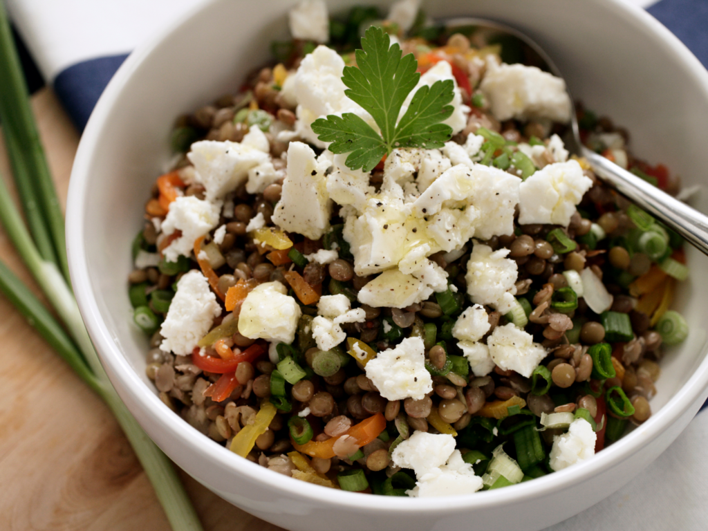 Lentil Salad with Spring Vegetables - Recipe - Food For Thought Food Bank