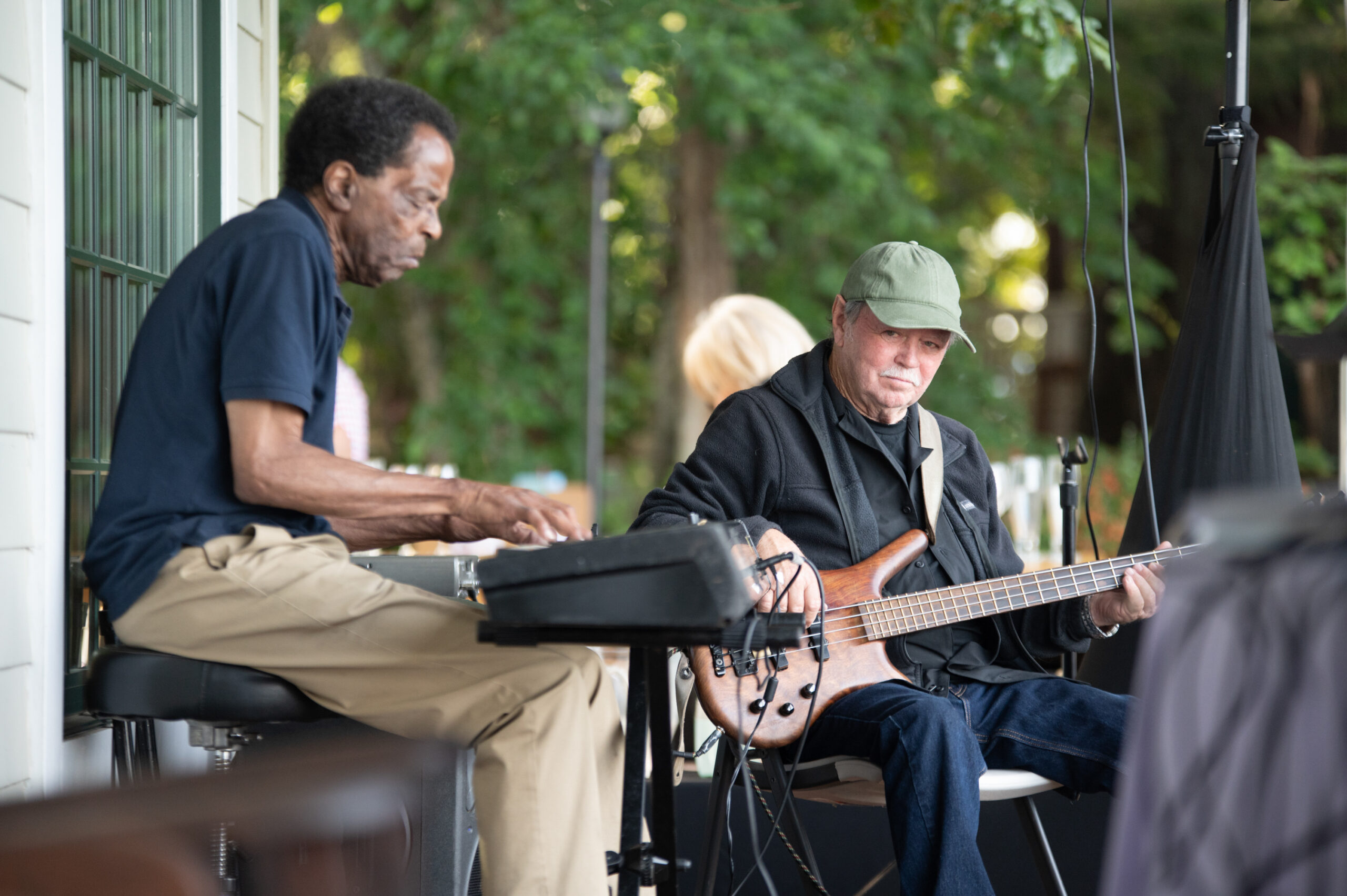 Band playing at Our Long Table