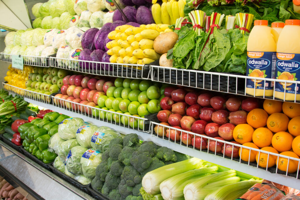 Food For Thought food bank produce case